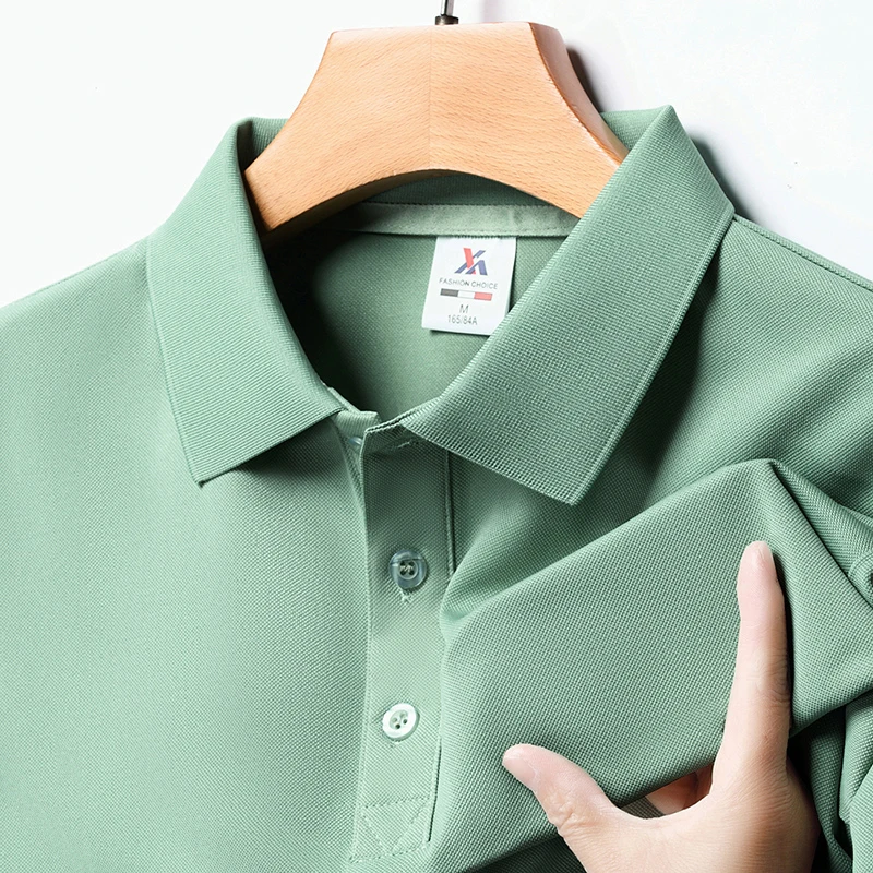 Polo Shirt Pique - 남성 패션 솔리드 반팔 폴로 셔츠