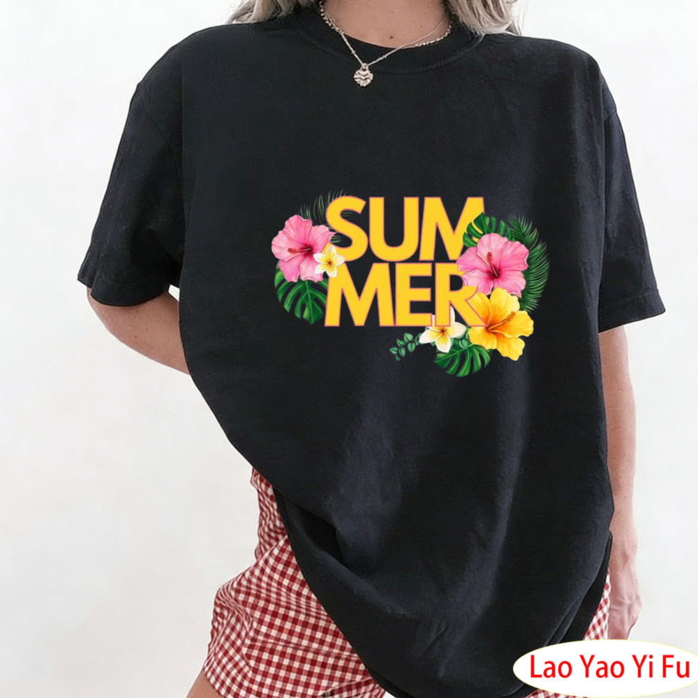 Resort Shirt Floral - 여름 열대 꽃무늬 티셔츠 화려한 꽃