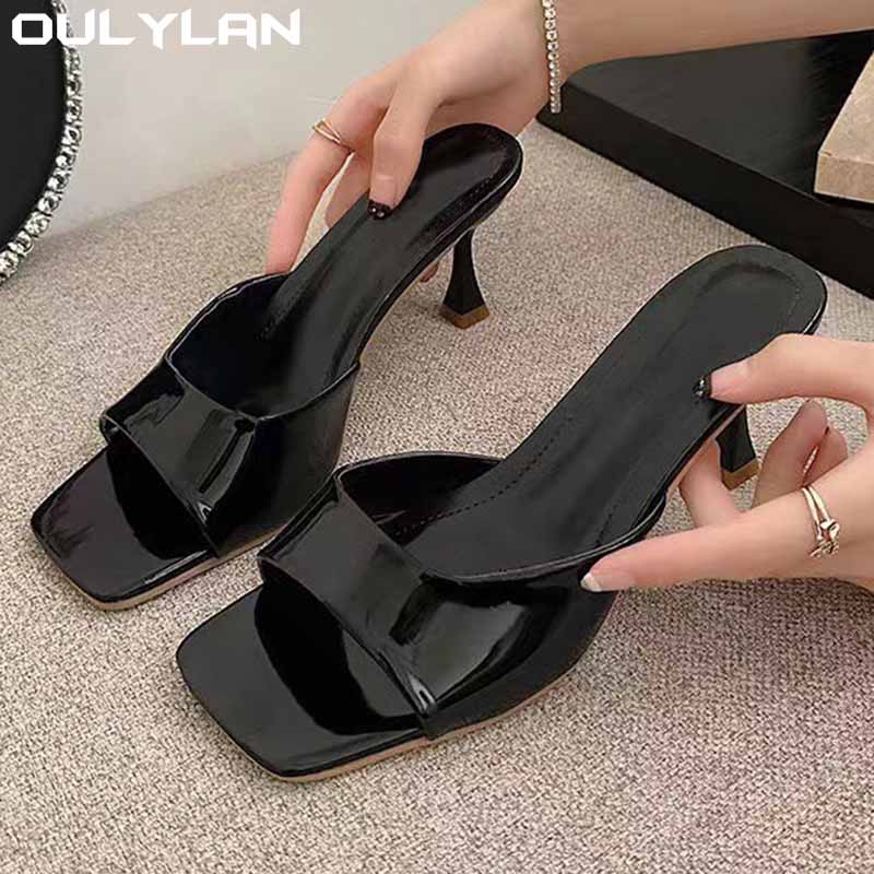 Casual Sandal Leather - 여성 여름 여성 슬리퍼 래커 가죽