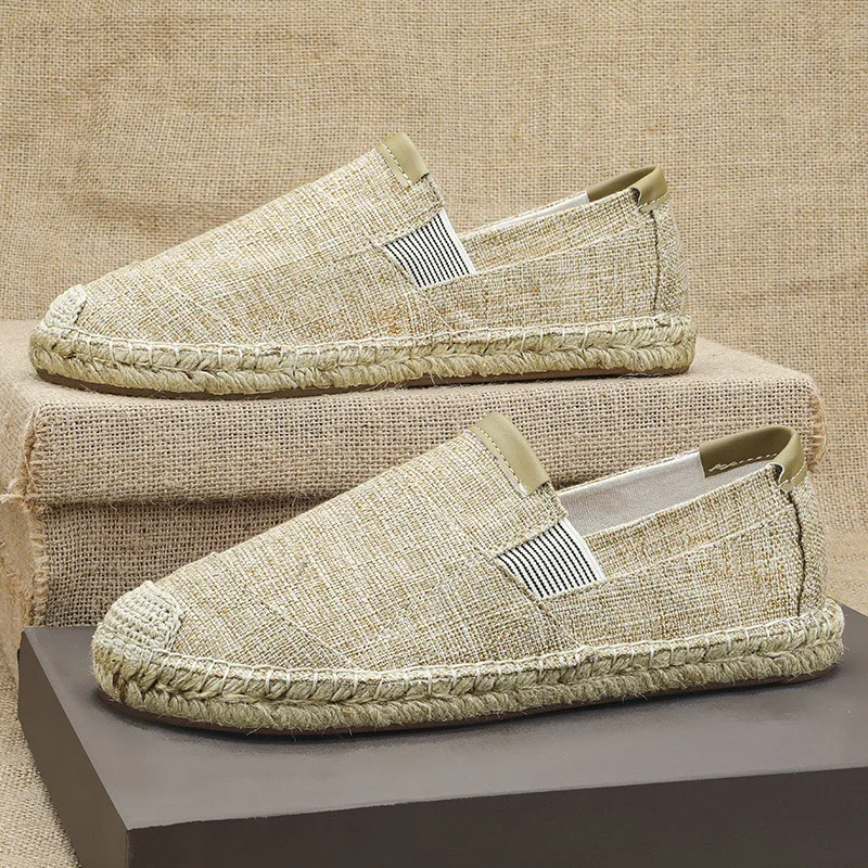 Espadrille Slip On - 남성용 패션 에스파듀 신발, 빈티지 스타일,