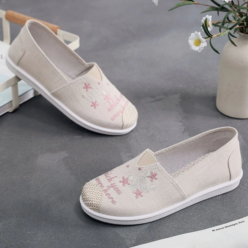 귀여운 슬립온 라운드 토 여성 신발 캔버스 에스파드리유 - Espadrille Slip On 리뷰 및 가격