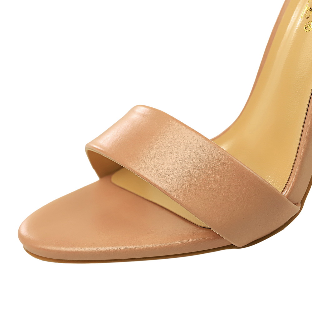 여성 블랙 화이트 간결한 가죽 11cm 하이힐 샌들 레 - Casual Sandal Leather 리뷰 및 가격