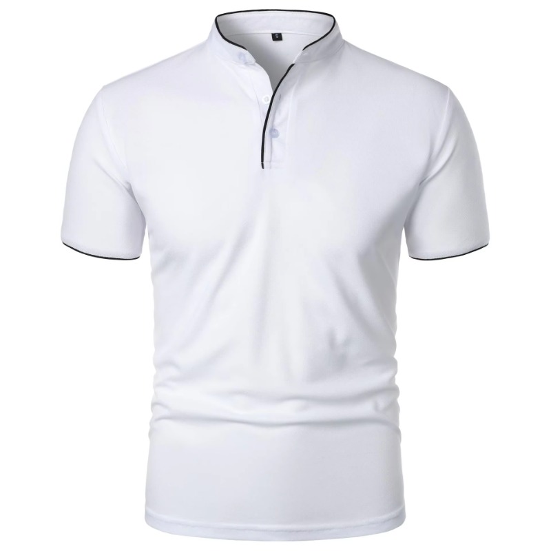 새로운 남성 반팔 칼라 폴로 셔츠 여름 솔리드 컬러 캐 - Polo Shirt Pique 리뷰 및 가격