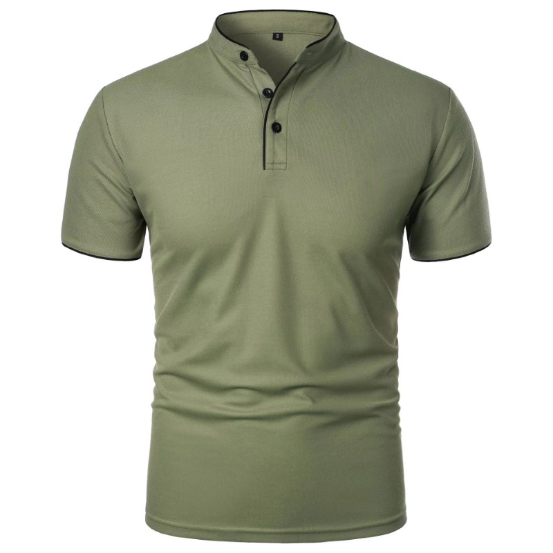 새로운 남성 반팔 칼라 폴로 셔츠 여름 솔리드 컬러 캐 - Polo Shirt Pique 리뷰 및 가격
