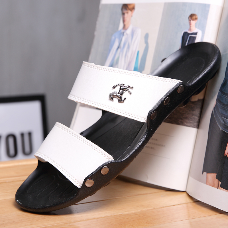 HKDQ 남성용 디자이너 슬리퍼, 블루 라이트 플랫 슬 - Flip Flop Leather Men 리뷰 및 가격