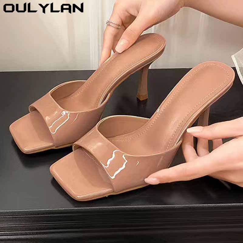 여성 여름 여성 슬리퍼 래커 가죽 하이힐 샌들 플러스  - Casual Sandal Leather 리뷰 및 가격