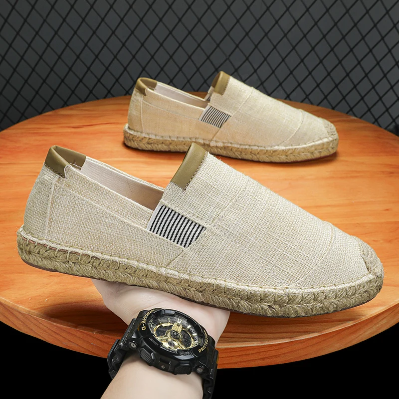 남성용 패션 에스파듀 신발, 빈티지 스타일, 미끄럼 방 - Espadrille Slip On 리뷰 및 가격